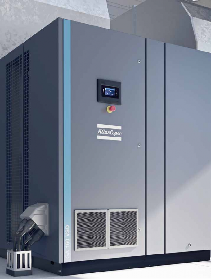 250kw το υβριδικό πετρέλαιο ενέχυσε τον περιστροφικό άτλαντα Copco 0 συμπιεστών βιδών